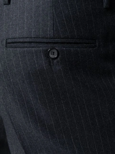 Tagliatore Micro-stripe Fitted Suit In Grey