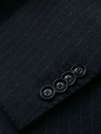 Tagliatore Micro-stripe Fitted Suit In Grey