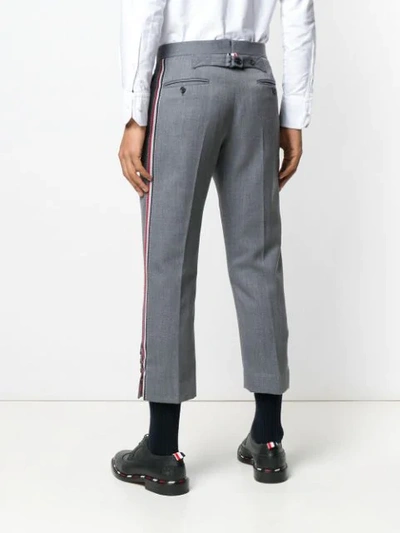 Shop Thom Browne Slim-fit Mid-rise Trouser In Grey