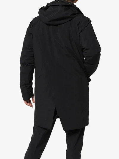 Shop Arc'teryx Hooded Coat In Black