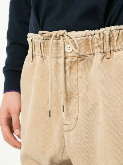 Shop Sacai Straight-leg Corduroy Trousers - Brown