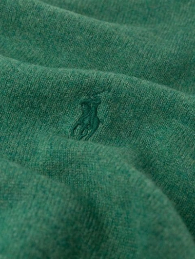 Shop Polo Ralph Lauren Embroidered Logo Jumper In Green