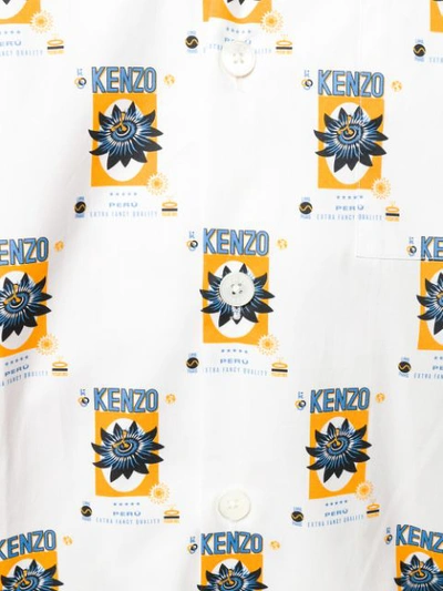 Shop Kenzo Rice Bags Print Shirt In White