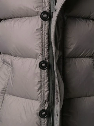 Shop Canada Goose Padded Hooded Coat In Grey