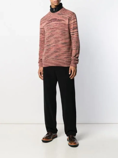 Shop Missoni Striped Pattern Jumper In Orange