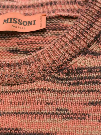 Shop Missoni Striped Pattern Jumper In Orange