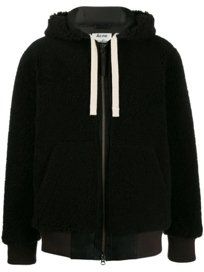 Shop Acne Studios Hooded Jacket In Black