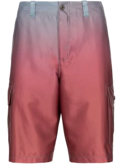 Shop Sies Marjan Elias Ombré Cargo Shorts In Red