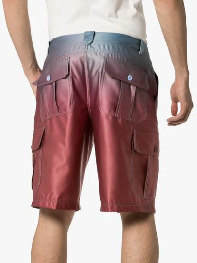 Shop Sies Marjan Elias Ombré Cargo Shorts In Red