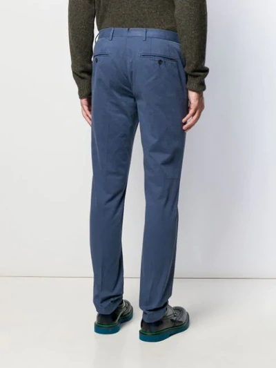 Shop Hackett Regular-leg Chino Trousers In Blue