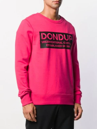 Shop Dondup Front Logo Sweatshirt In Pink