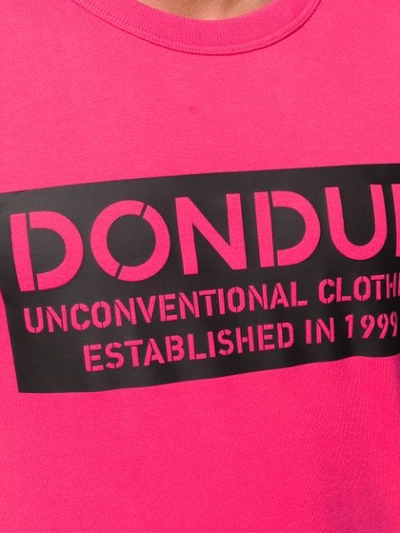 Shop Dondup Front Logo Sweatshirt In Pink