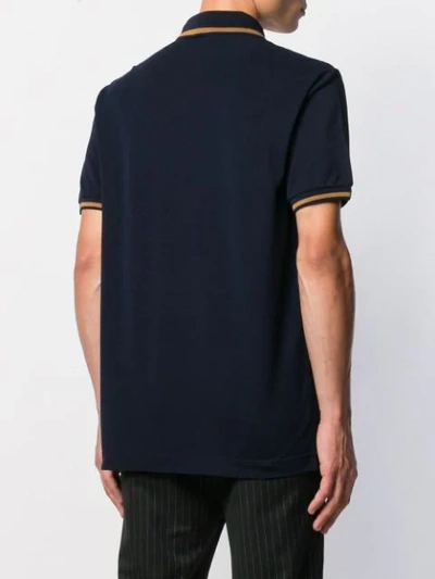 Shop Dolce & Gabbana Dg Logo Polo Shirt In Blue