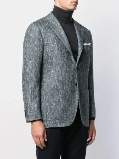 Shop Kiton Cashmere Blazer In Blue