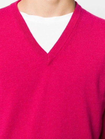 Shop Ballantyne Knit V-neck Sweater In Pink