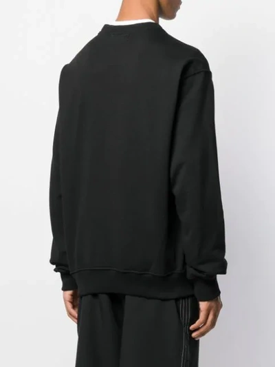 Shop Adish Logo Print Sweatshirt In Black