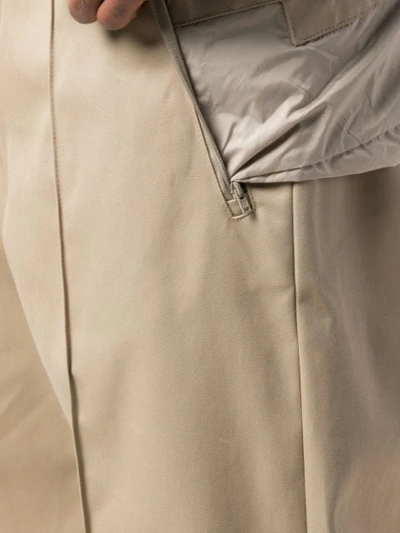 Shop Maison Margiela Belt Bag Detail Trousers In Neutrals