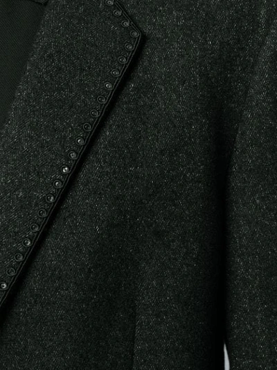 Saint Laurent Sequin-trim Blazer In Grey