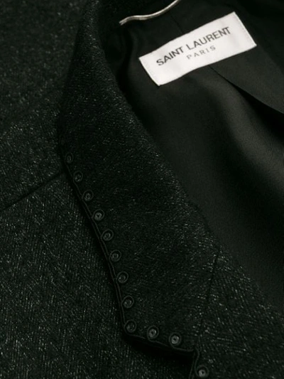 Saint Laurent Sequin-trim Blazer In Grey