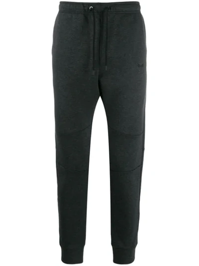 Shop Fendi Panelled Tapered Track Trousers In Grey