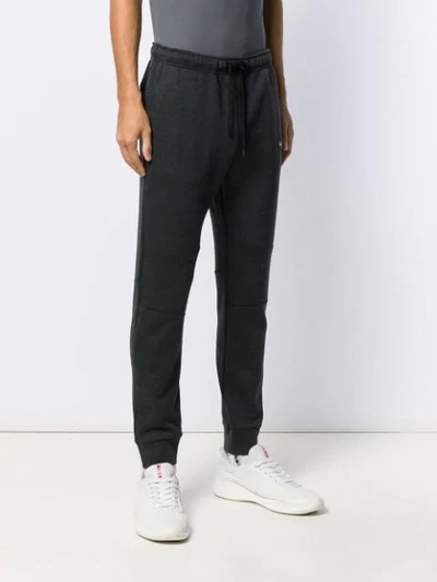 Shop Fendi Panelled Tapered Track Trousers In Grey