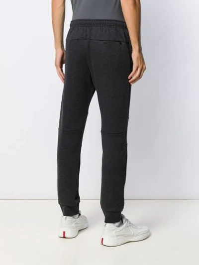 Shop Fendi Panelled Tapered Track Trousers In Grey