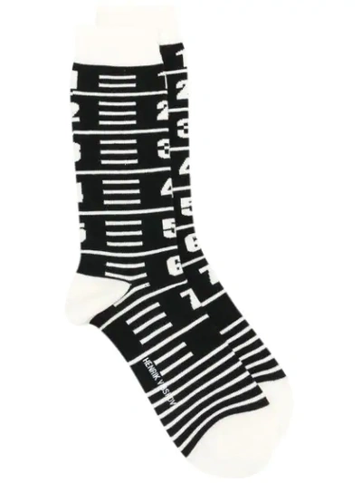 Shop Henrik Vibskov Measuretape Socks - Black