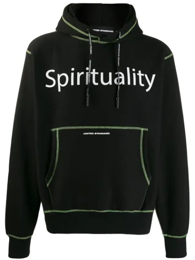 Shop United Standard Spirituality Hoodie In Black