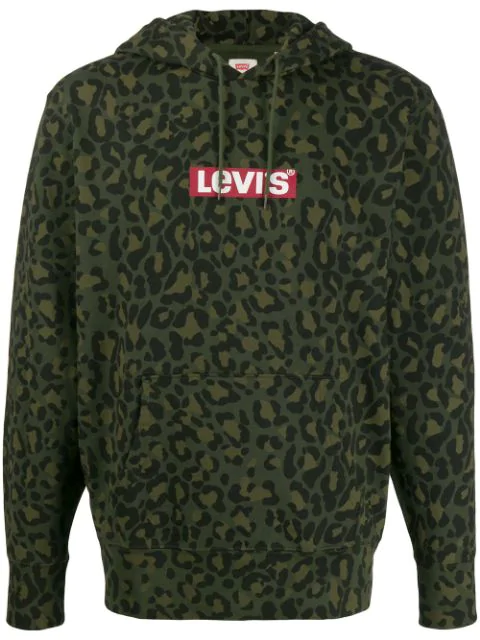 levis hoodie green