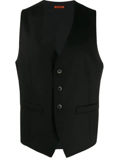 Shop Barena Venezia Fitted Waistcoat In Black