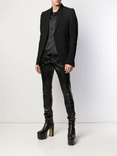 Shop Rick Owens Plain Blazer In Black