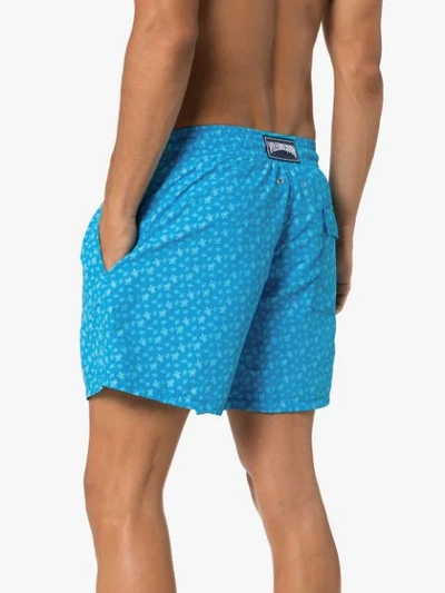 Shop Vilebrequin Moorea Micro Turtle Print Swim Shorts In Blue