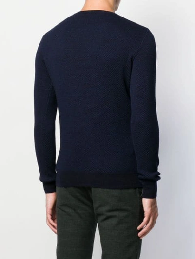 Shop Zanone Crew-neck Sweatshirt In Blue