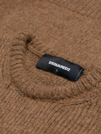 Shop Dsquared2 Knitted Jumper In Brown