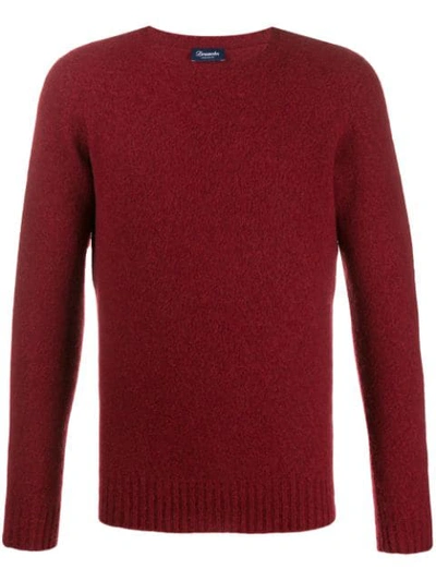 Drumohr Slim Fit Jumper In Red