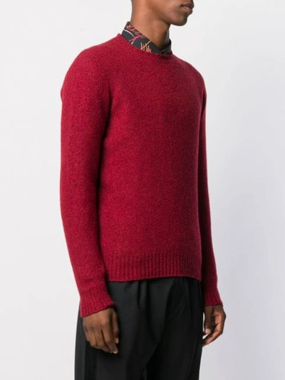 Drumohr Slim Fit Jumper In Red