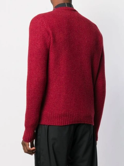 Drumohr Slim Fit Jumper In Red