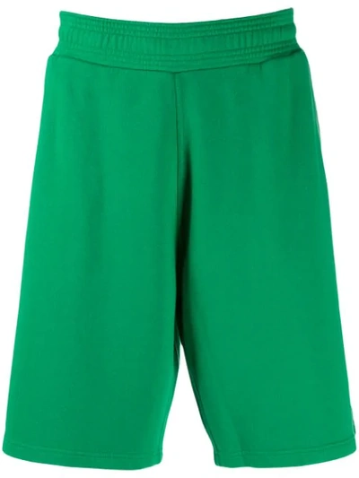 Shop Givenchy Jersey Logo Shorts In Green