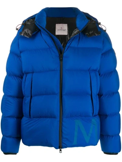 Shop Moncler Wilms Padded Coat In Blue