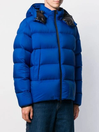 Shop Moncler Wilms Padded Coat In Blue