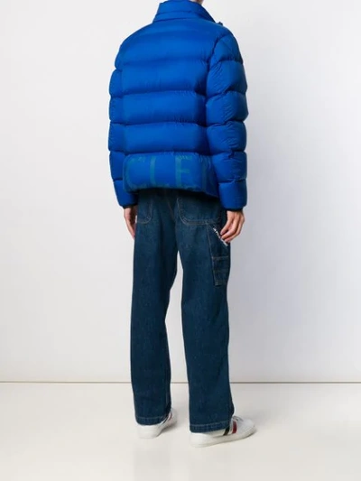 Shop Moncler Wilms Padded Coat In Blue
