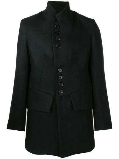 Shop Ann Demeulemeester Buttoned Single-breasted Coat - Black