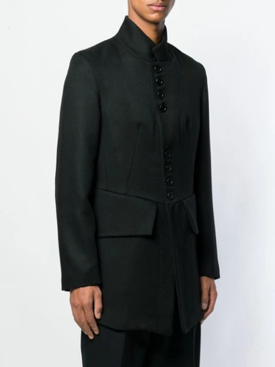 Shop Ann Demeulemeester Buttoned Single-breasted Coat - Black