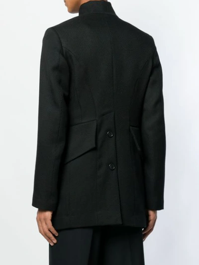 Shop Ann Demeulemeester Buttoned Single-breasted Coat - Black