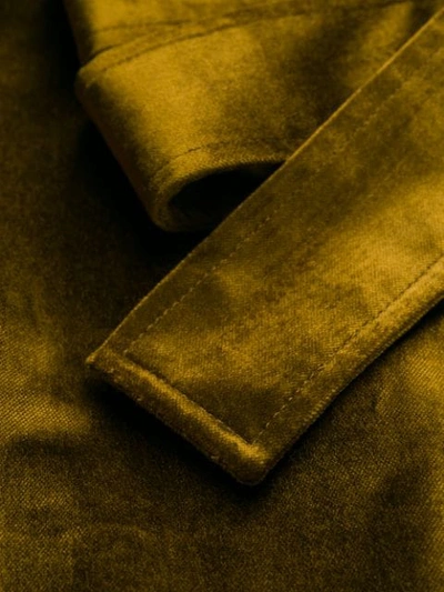 Shop Acne Studios Tie Waist Coat In Gold