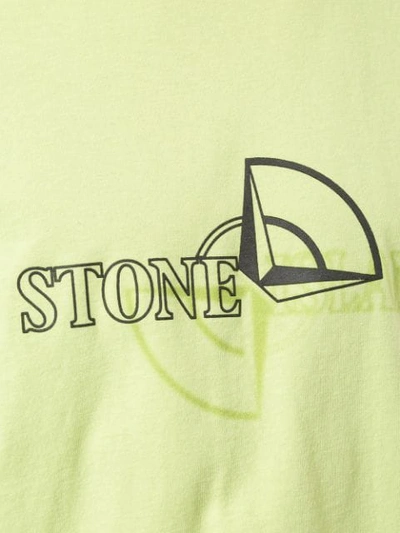 Shop Stone Island Logo Print T-shirt In Green
