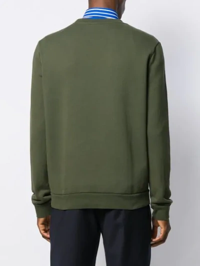 Shop A.p.c. Logo Sweatshirt In Green