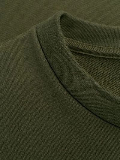 Shop Apc Logo Sweatshirt In Green