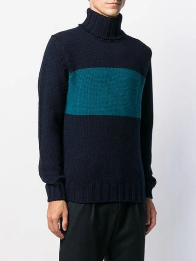 Shop Lardini Roll-neck Sweater In Blue