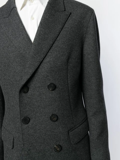 Shop Neil Barrett Double Breasted Coat In Grey